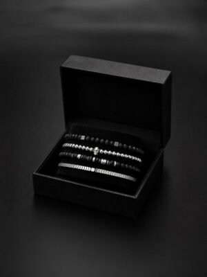 BLACK&SILVER SKULL STACK