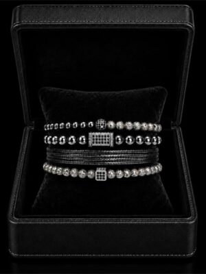 Set Bratari Barbati Special 4 Gun Metal Stack
