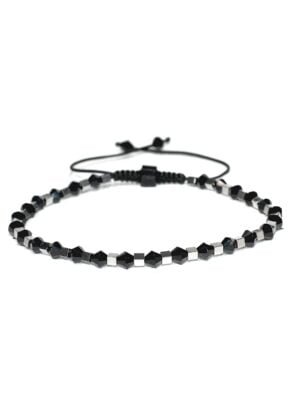 Bratara Barbati Cristale Cuburi Hematit