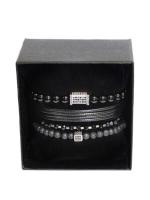 Set Bratari Barbati Special 4 Light Silver