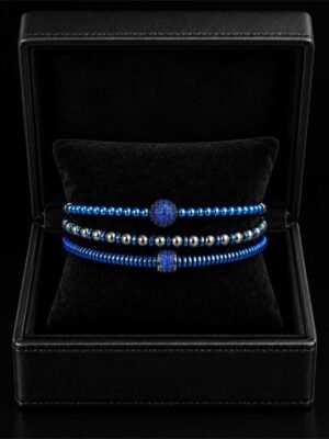 Set Bratari Barbati Blue Trio Stack