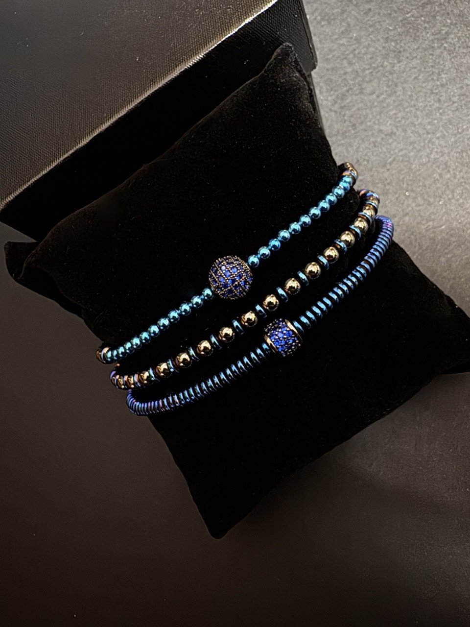 Set Bratari Barbati Blue Trio Stack - imagine 3