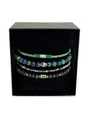 Set Bratari Barbati Emerald Stack