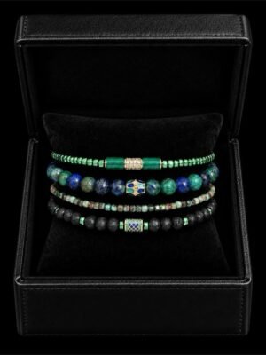 Set Bratari Barbati Emerald Stack